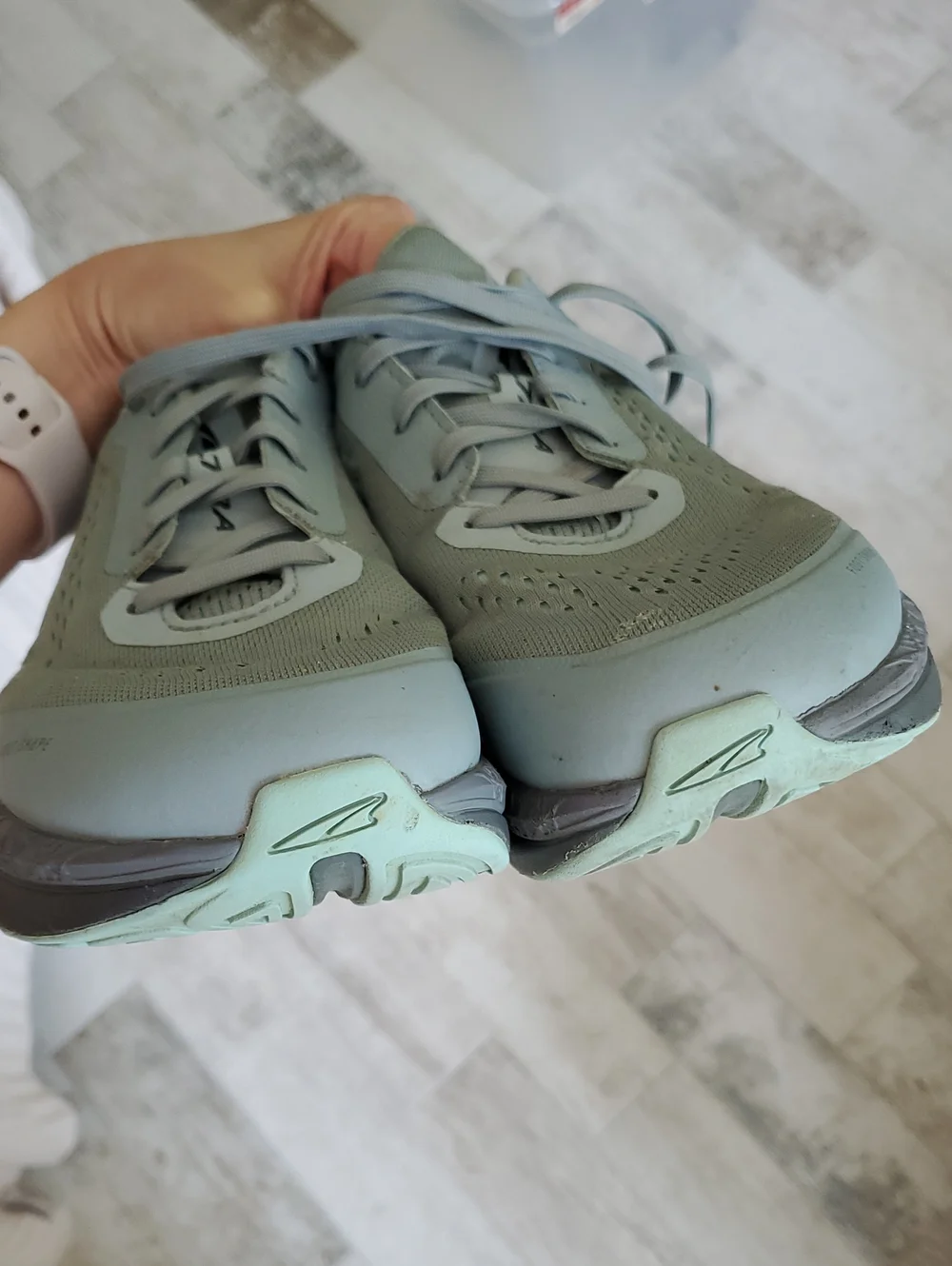 Altra Ego Light Grey/Green Women's 9 Athletic Sneakers - Breathable Comfort